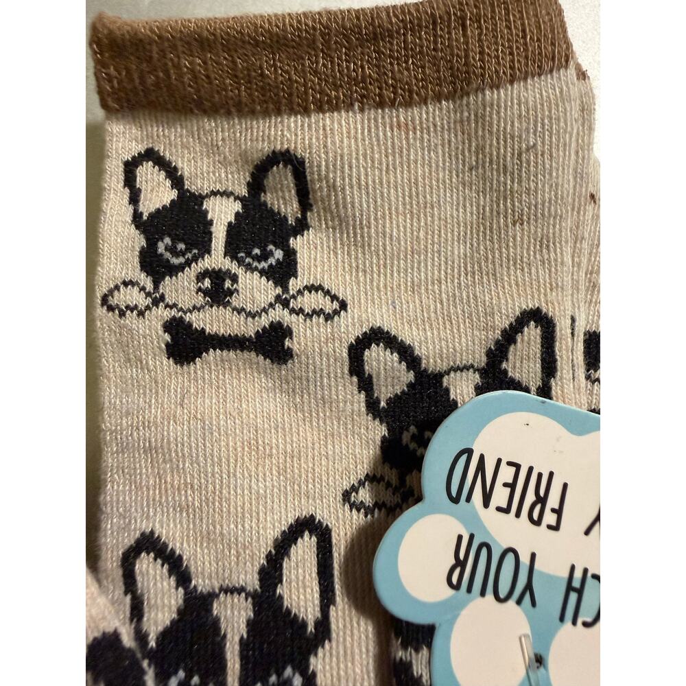Dog & Owner Matching Human & Dog Sock Set, Boston Terrier, Medium, NWT - Picture 3 of 5